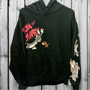 Tom and Jerry  Men’s Graphic Black Hoodie S